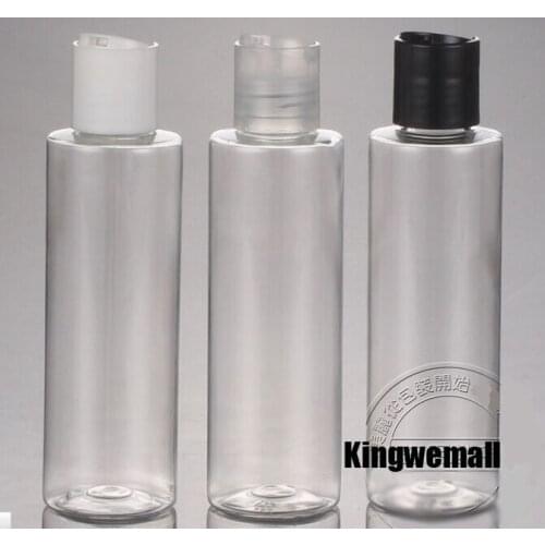300pcs/lot 200ml Transparent PET Cream bottle with press cap,200ml cosmetic container,cosmetic packaging