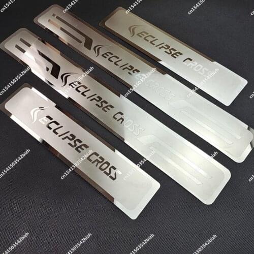 4 Pcs Car Door Sill Protector for Mitsubishi Eclipse Cross 2019 Trim Scuff Pedal Threshold Cover Accessories Stainless Steel
