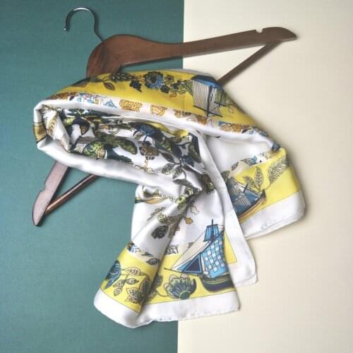 90*90cm TOP Silk superior quality Tree Scarves Women Foulard Square Hijab Scarf Ladies Shawl wrap muffler pareo female hijab