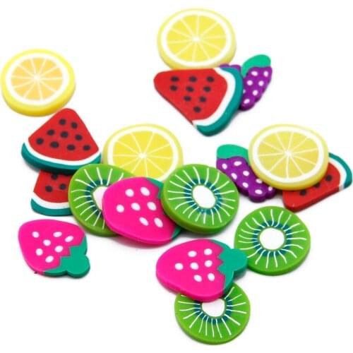 David accessories 200g/pack Fruit Design Soft Pottery DIY Hairclip Bag Phone Cover Resin Material Home Decoration,10Yc7457