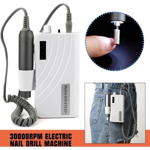 White Nail Drill Machine 30000RPM Electric Drill Bits Nails Grinder Sander Pedicure Professionals Nail Art Equipment Manicure