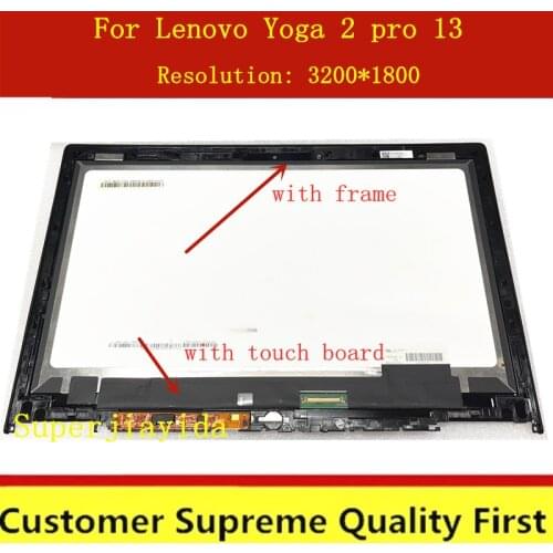Free shipping with bezel LCD Assembly For Lenovo Yoga 2 pro 13 LTN133YL01 lcd display touch screen digitizer replacement repair