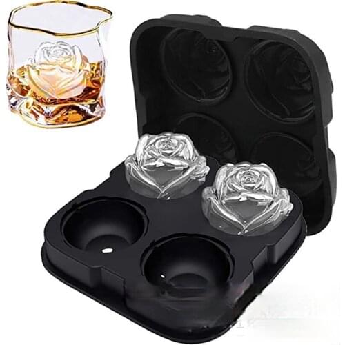 Big ice hockey rose circle ice mold ice mold ice lattice coffee drink ice box