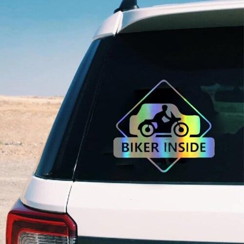 DecalsMe DecalsMe Sticker Funny Biker Inside Reflective Car Stickers Auto Decal Funny JDM Vinyl On Car styling