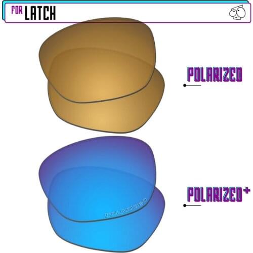 EZReplace Polarized Replacement Lenses for - Oakley Latch Sunglasses - BlueP Plus-GunmetalP
