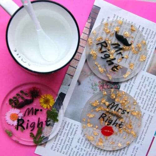 Cups Tray Molds DIY Resin Coaster Molds Large Small Silicone Resin Tray Molds