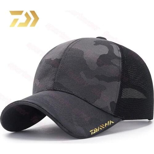 Daiwa Summer Men UV Protection Peaked Cap Fishing Cap Outdoor Sports Cap Quick-drying Camouflage Sunscreen Hat Fisherman Hat