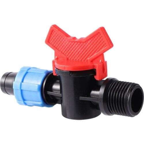 1/2" Male Thread to 16mm Locked Water Valve 16mm Drip Tape Connector Irrigation Hose Nut Connector Quality Pipe Water Switch