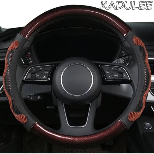 KADULEE Microfiber Leather Car Steering Wheel Cover For Buick Regal Encore Lacrosse Excelle XT Verano Enclave