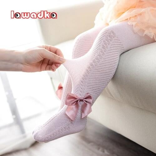 Lawadka 2021 Summer Mesh Baby Girl Tights Fashion Bowknot Newborn Tights For Girls Cotton Infant Toddler Kids Clothes Accesories