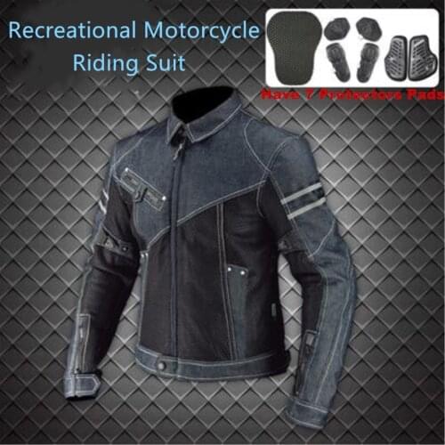 Men Motorcycle Jacket Summer Denim Mesh Fabric Breathable Riding Motocross Jacket Suit Locomotive Suit Racing Clothing 4XL JK006