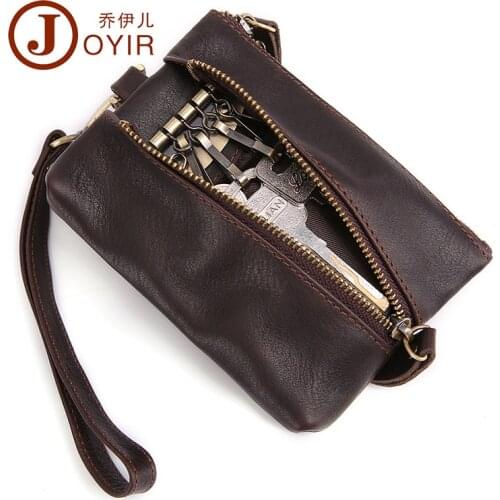 Men key wallet new genuine leather key holder fashion leisure car key bag man multifunction solid color cowhide key holder