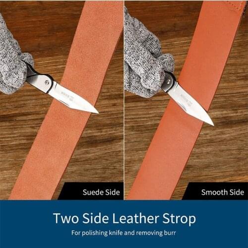 Genuine Leather sharpening Strap Barber Straight Razor Shave Sharpening Sharpener Polishing Folding Knife Knives Sharpening Belt