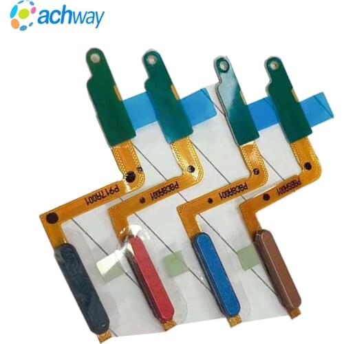 New For Samsung Galaxy A7 2018 A750 Fingerprint Sensor Scanner Touch A750 Home Button Power on Switch Key Flex Cable Replacement