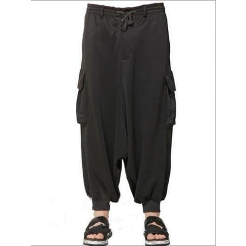 Hot 2021 Spring New Three-dimensional Large Pocket Wide Leg Pants Trousers Non-mainstream Hairstylist Pants Nightclub Costumes