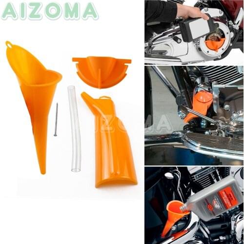 Primary Case Oil Catcher Drain Fill Refill Funnel Drip -Free Oil Filter Funnel For Harley Touring Sportster XR XL Dyna Softail