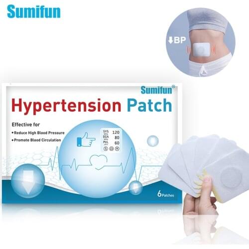 Sumifun 6Pcs/Bag Hypertension Patch For Reduce Control High Blood Pressure Plaster Chinese Herbal Lower Blood Pressure