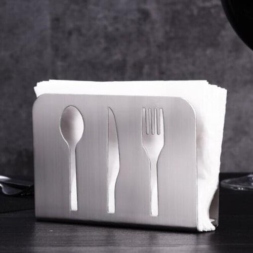 Stainless steel napkin holder Vertical table napkin Hotel Restaurant napkin seat for Removable tissue