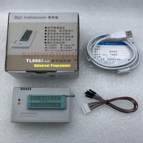 Free shipping V10.33 XGecu TL866II Plus USB Programmer support 15000+IC SPI Flash NAND EEPROM MCU PIC AVR replace TL866A TL866CS