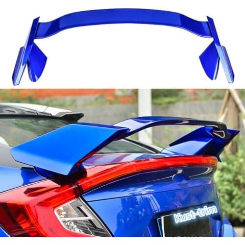 For Honda Civic Sedan 2016-2018 Rear Tail Trunk Spoiler Wing Lip Trim Multicolor