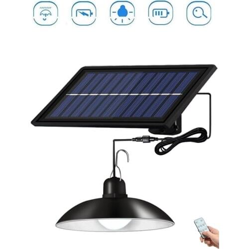 Retro Lampshade Solar Pendant Chandelier solar High Wall lamp Street Light Outdoor Waterproof Energy Saving Garden Yard Security