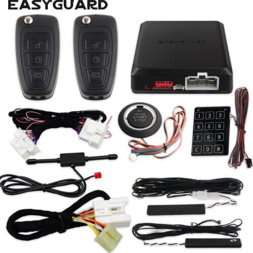 EASYGUARD pke keyless engine start stop fit for ford CAN BUS car security system push start system password entry rolling code