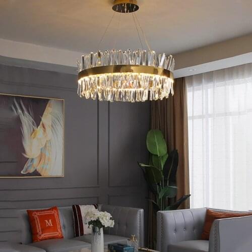 Modern Minimalist Design Led Crystal Pendant Lights Indoor Lighting Lamp Bedroom Living Dining Room Decor Hanging Light Fixture