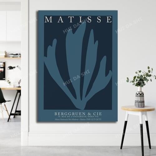 Henri Matisse Cut Outs Exhibition High Quality Print | Matisse Modern Dark colors | Wall Decor | Matisse Digital Print