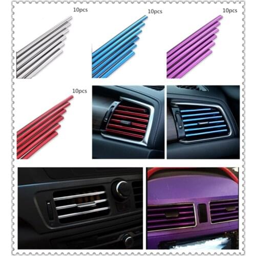 Car parts air conditioning outlet decorative strip clip modified personality for Fiat 500X Argo 500L 124 Tipo Qubo Panda Mobi
