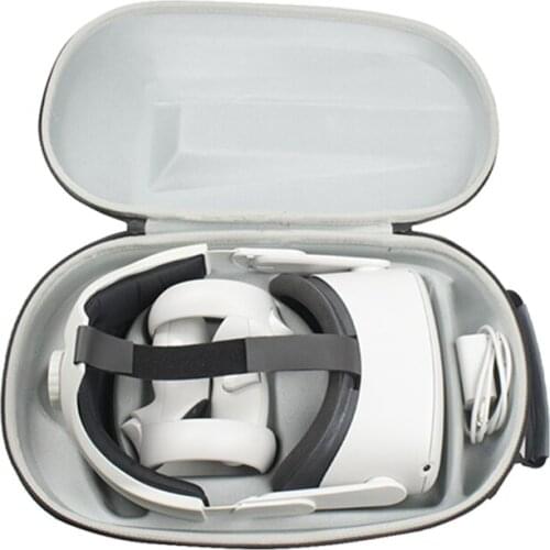 Portable PU Protective Box Storage Bag Carrying Case for Oculus Quest 2 VR Headset Accessories