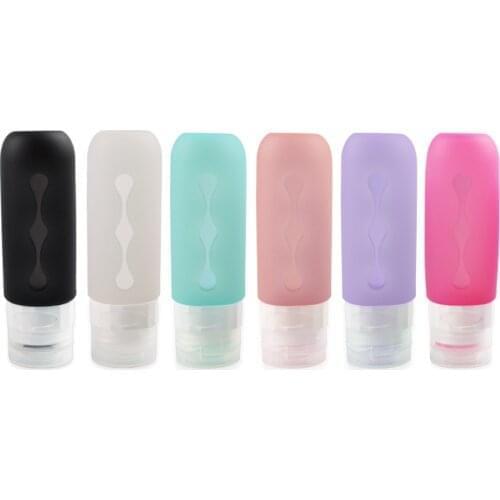 1Pcs Silicone Travel Bottles 90ml Shampoo Conditioner Squeeze Containers Portable Refillable Skincare Shower Gel Empty Bottles