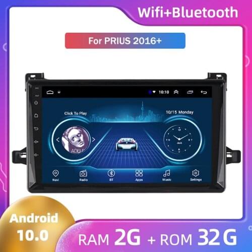 Android 10 Car radio Multimedia Player central autoestereos ROM 32GB BT for Toyota Prius 2016+ on board GPS Android navigation