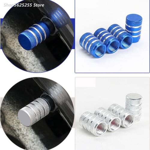 Car Accessories Universal Tire Valve Stem Caps 4Pcs/set Bolt-in Aluminum Theftproof Caps Wheel Tires Valves Decoration