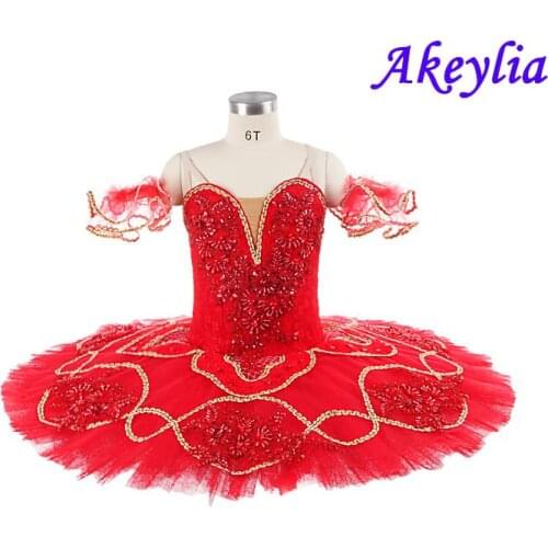 Fire bird Ballet Tutu professional red competition Stage Costumes dress Girls Ballet Pancake Tutu purple for child and adult