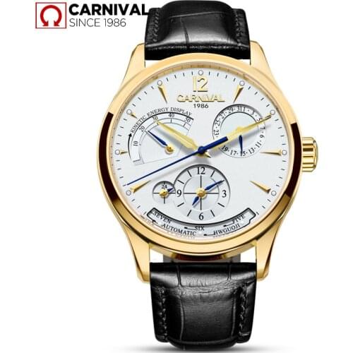 Reloj Hombre CARNIVAL Brand Fashion Watch Men Waterproof Sapphire Crystal Luminous Military Mechanical Automatic Watches Clock