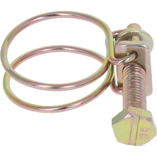 MroMax Double Steel Wire Strong Clamp Iron Inner Diameter 25/29/32/38/45/51mm Galvanized Thickness 2mm Screw Length 6*35/6*40mm