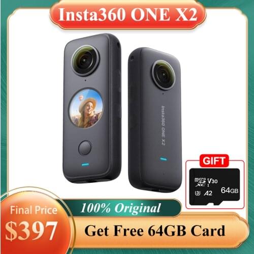 Insta360 One X2 360 Action Camera 5.7K VR Video 10M Waterproof Insta 360 One X2 Pocket Panorama Underwater Helmet Pro Sport Cam