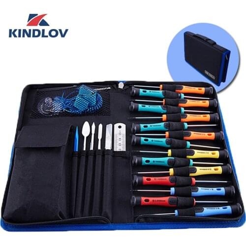 KINDLOV Screwdriver Set 33 In 1 CR-V Parafusadeira Precision Screw Driver Magnetic Handle Torx Hex Bits Kit Insulated Hand Tools