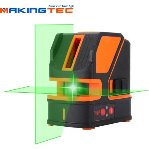 MAKINGTEC Laser Level Self-Leveling 360 Level Line Red Green Beam Cross Lines Laser Horizontal Vertical Magnetic Bracket and Bag