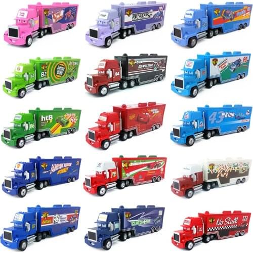 Disney Pixar Cars Newest 27 Styles Lightning McQueen Mack Truck 1:55 Diecast Metal Alloy And Plastic Toys Car Gifts For Kids