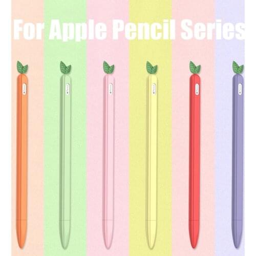 Cute Cartoon Soft Silicone Pencil Case Cover For Apple Pencil 1 2 Generation Anti-Loss Silicone Nib Cap For iPad Pencil 2 Cover