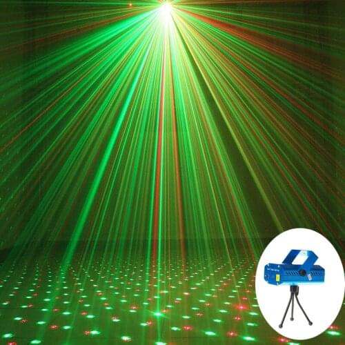 Portable Mini multi LED Laser Projector Stage Light Auto / Voice Xmas DJ Party Home Wedding LED Laser Stage Light Projector