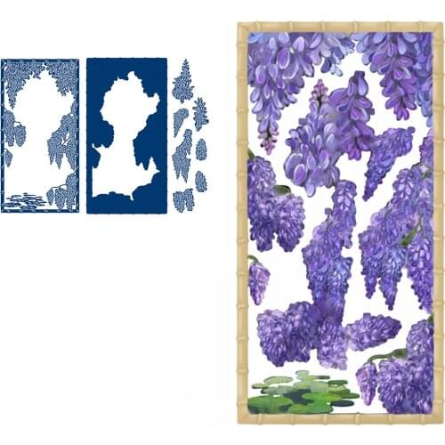 Wisteria Frame 2021 Arrival New Metal Cutting Dies Scrapbook Diary Decoration Embossing Template DIY Greeting Card Handmade