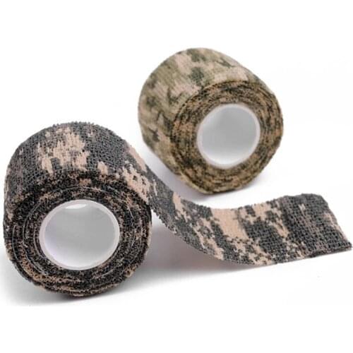 Self-adhesive Non-woven Camouflage Cohesive Camping Hunting Camouflage Invisible Tape 4.5M