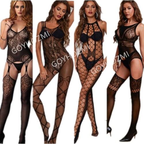 Sexy lingerie hot women teddy sex underwear intimates porno mesh hollow costumes bodystockings one piece tights pajamas