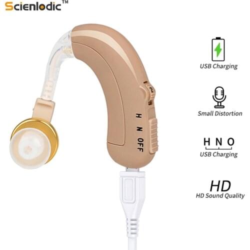 Hearing Aid Device Hearing Aids USB Rechargeable Hearing Aids Adjustable Tone Sound Amplifier For Elderly Hearing Loss