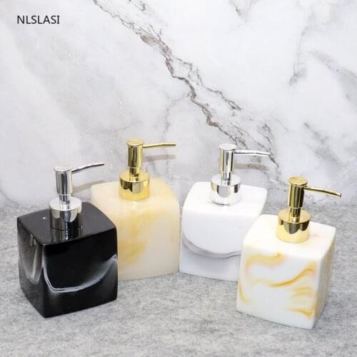 Light luxury hand sanitizer bottle lotion dispensing bottle hotel shampoo shower gel soap dispenser press bottle