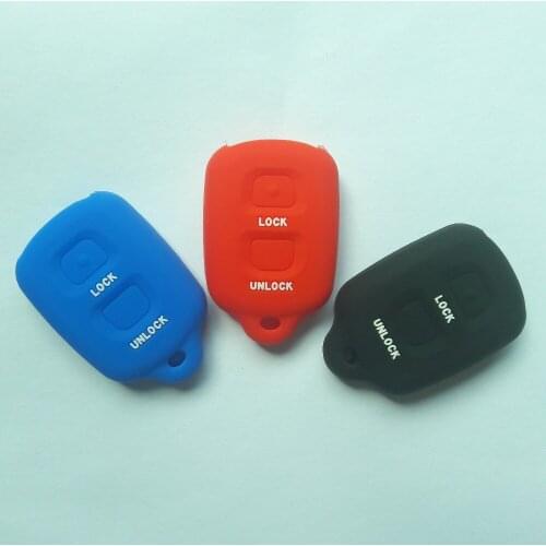 10pcs Silicon Cover Car Key Case For Chevrolet Chevy Geo Prizm 2 Button Holder For Toyota Yaris Corolla Camry RAV4 Shell