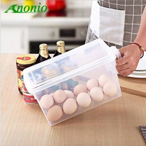 3pcs Transparent Kitchen Container Food Crisper Kitchen Refrigerator plastic Boxes HOME Eggs Container Storage Box S047B