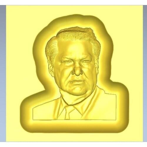 3d model relief for cnc in STL file format Prezident_1